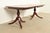 Baker Furniture Style Georgian Mahogany Double Pedestal Extension Dining Table, Newly Refinished For Sale - Image 9 of 18