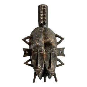 Vintage Carved Wood Senufo Mask