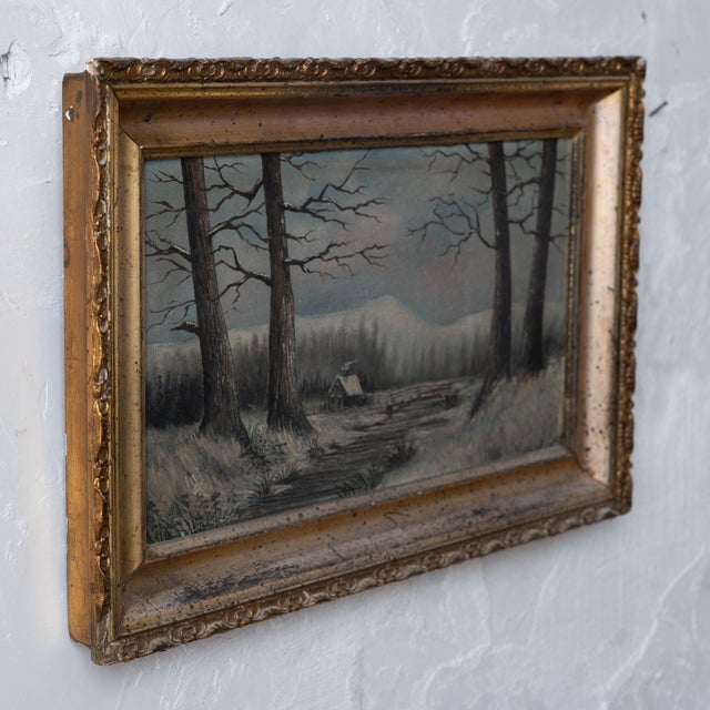 Mid 20th Century Conrad F. Haeseler Winter Scene Painting For Sale - Image 5 of 9