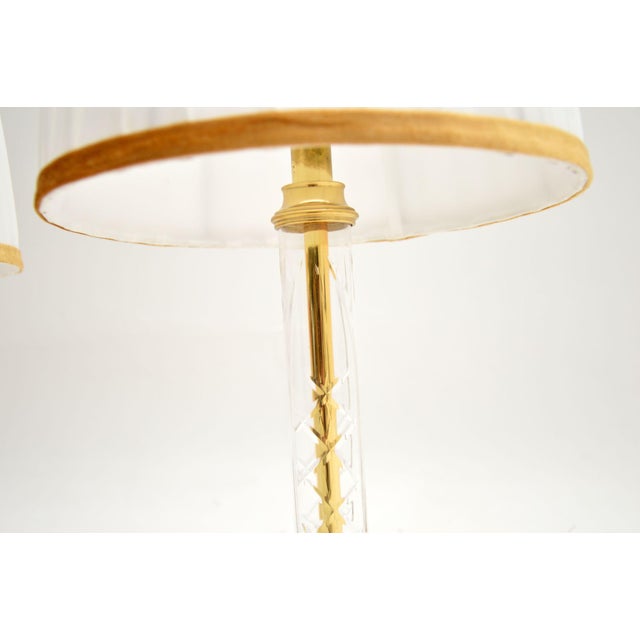 Vintage Brass and Glass Table Lamps, 1970, Set of 2 For Sale - Image 4 of 9