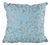 Vintage-Inspired Blue & Gray Damask Pillow For Sale
