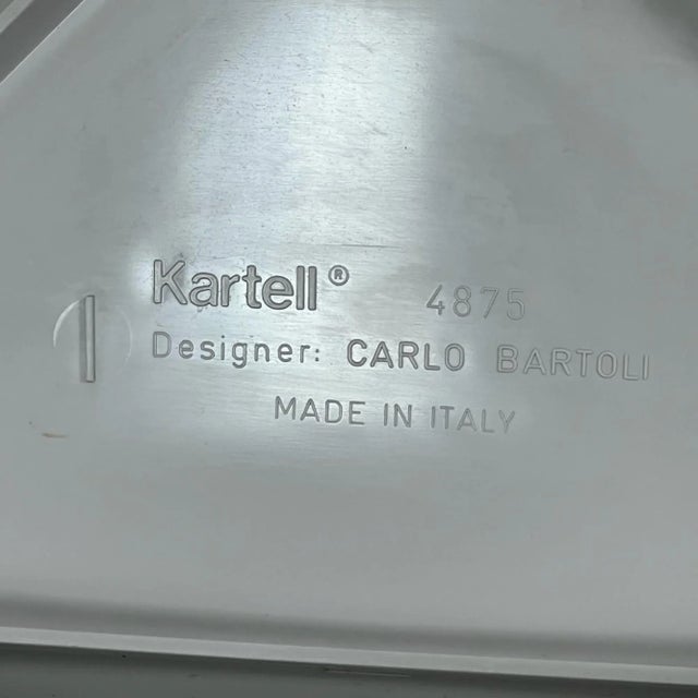 White Model 4875 Chair by Carlo Bartoli for Kartell, 1970s For Sale - Image 8 of 10