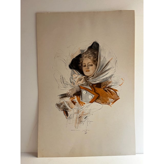 1908 Antique Harrison Fisher Print For Sale - Image 4 of 4