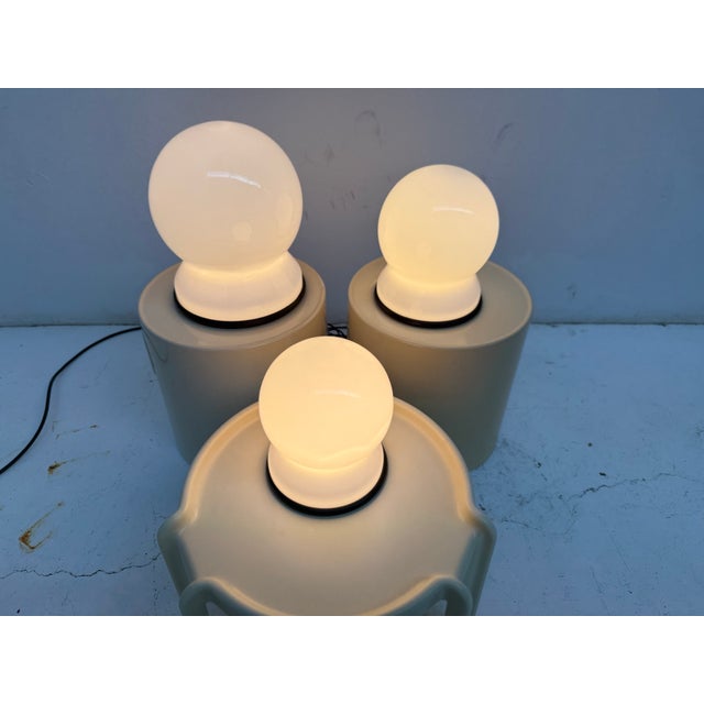 Vintage Scafandro Table Lamps by Sergio Asti for Fontana Arte, 1970, Set of 3 For Sale - Image 3 of 9