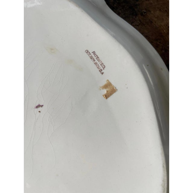 Antique Wh Grindley Teal Green and White English Platter For Sale In Chicago - Image 6 of 10