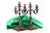 Three-Light Silver Candelabra with Shells and Garlands Resting For Sale - Image 4 of 8