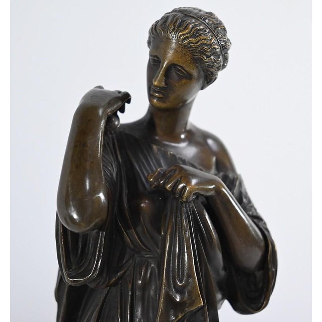 Metal After Praxitèle, Diane de Gabies, 1800s, Bronze For Sale - Image 7 of 18