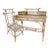 Mid-Century Hollywood Regency Bamboo & Rattan Pagoda Writing Desk and Chair Set - 2 Piece For Sale