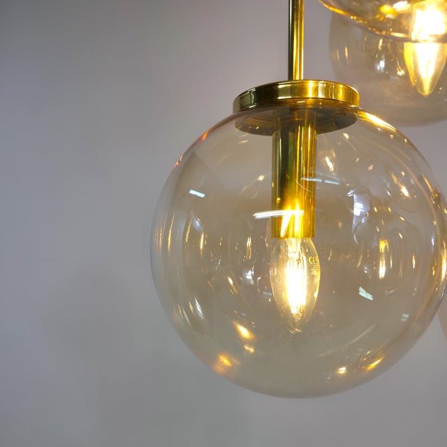 Mid-Century Modern Glass Cascade Light from Glashütte Limburg, 1970s For Sale - Image 3 of 10