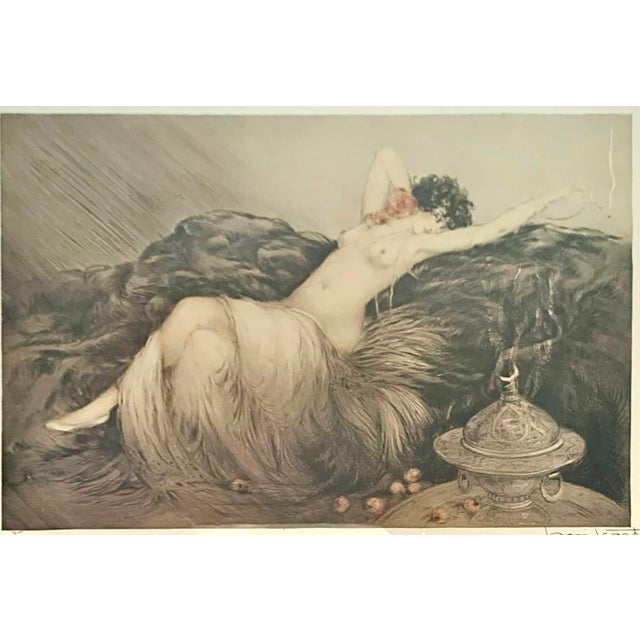 Louis Icart Print Rest Time Lithograph Vintage French Art Revival Deco For Sale - Image 4 of 7