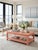 Custom Modern Raffia Coffee Table. The Paint Name Is "Montecillo Peach." For Sale In New York - Image 6 of 6