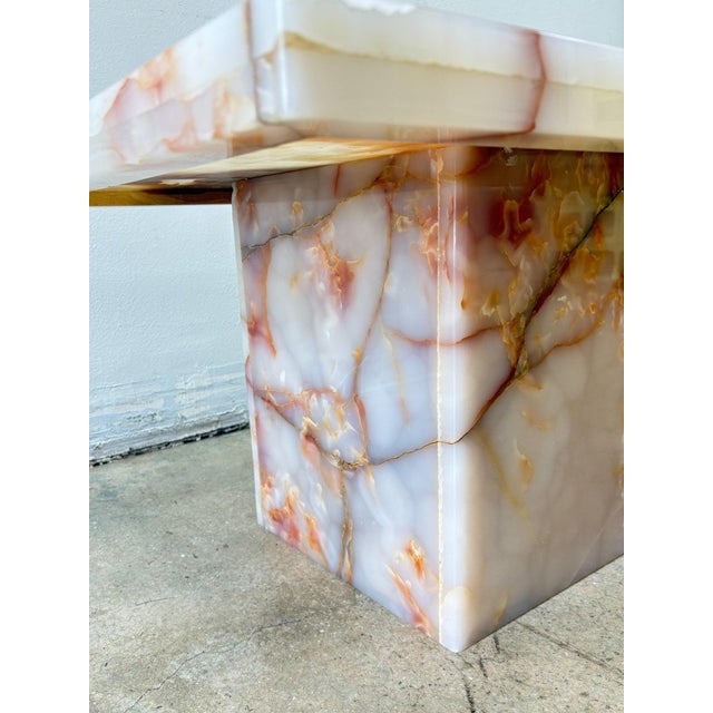 Gemstone 1970s Pink Onyx Coffee Table For Sale - Image 7 of 11