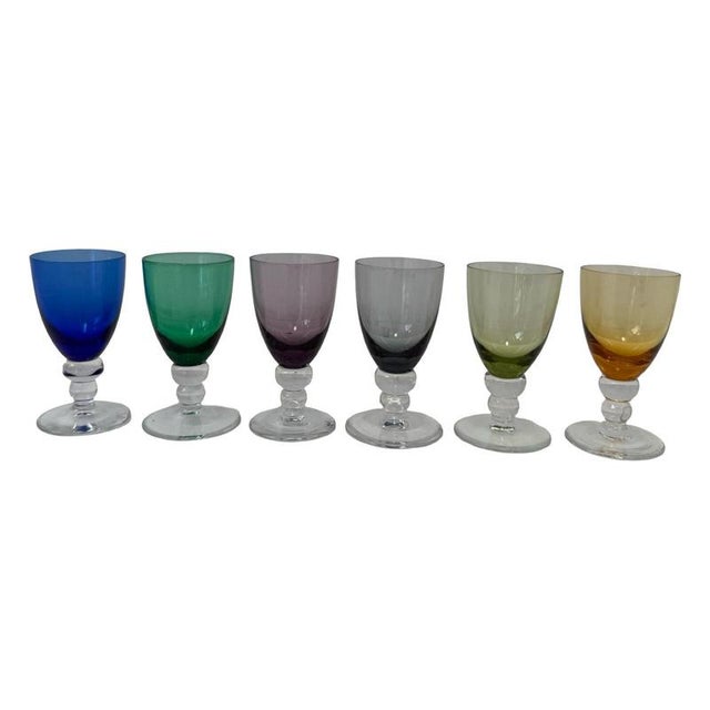 Set of six shot glasses designed by Max Verboeket for Kristalunie Maastricht. The carnaval series is known by it’s wild...