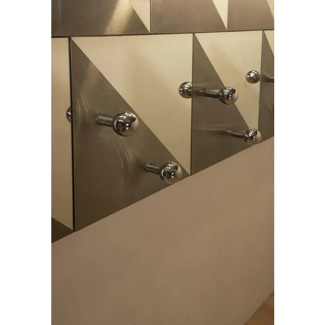 Coat Rack with Lights on Adjustable Steel Squared Bases, 1970s For Sale - Image 4 of 12