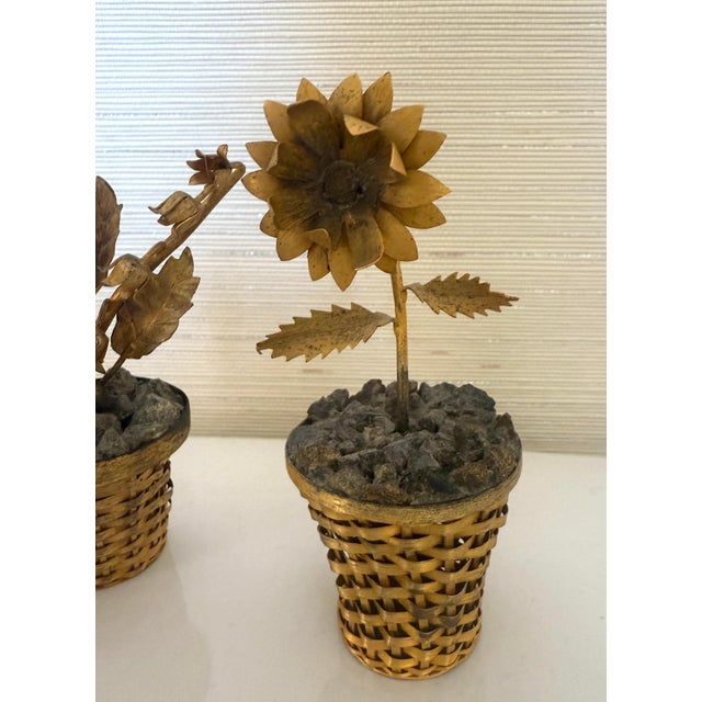 Mid 20th Century Gilt Sterling Potted Flower Attrib Tiffany & Co Janna Thomas For Sale - Image 5 of 10