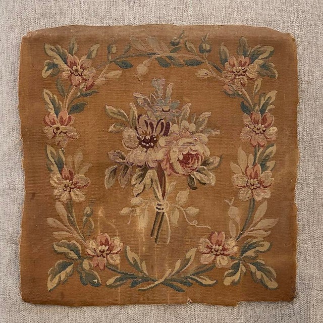 French Needlepoint Textile Fragment, Late 19th Century Set of 4 For Sale - Image 4 of 11