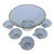 Mid 20th Century Art Deco Punch Bowl and Glasses Set- 6 Pieces For Sale