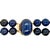 Mid-Century Modern Vintage Double Strand Lapis Lazuli Beaded Necklace With 14k Gold Clasp For Sale - Image 3 of 4