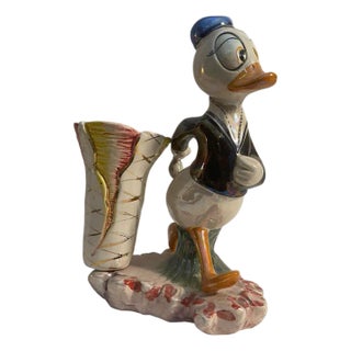 Polychrome Ceramic Figurine of Donald Duck, 1970s For Sale