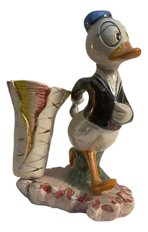 Polychrome Ceramic Figurine of Donald Duck, 1970s