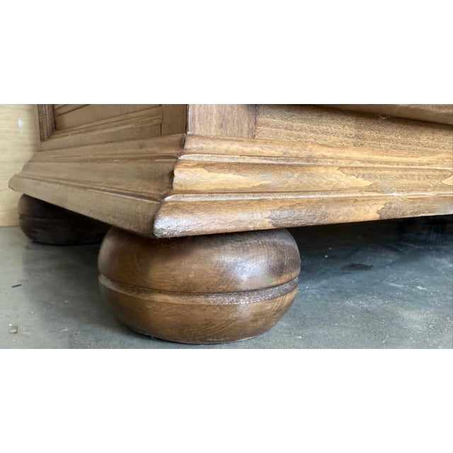 Late 19th Century Large Catalan Spanish Baroque Light Walnut Tuscan Credenza or Buffet For Sale - Image 14 of 18