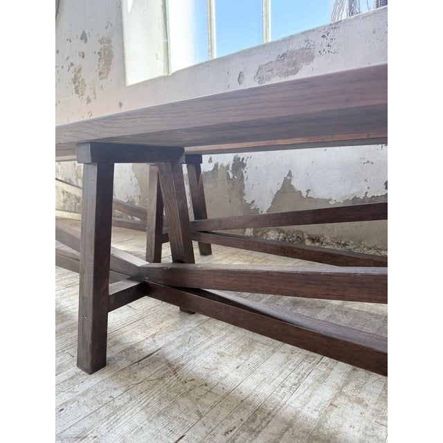 Oak Farm Benches, 1950s, Set of 2 For Sale - Image 16 of 18