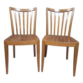 Vintage Chairs in Light Wood, 1950s, Set of 2 For Sale