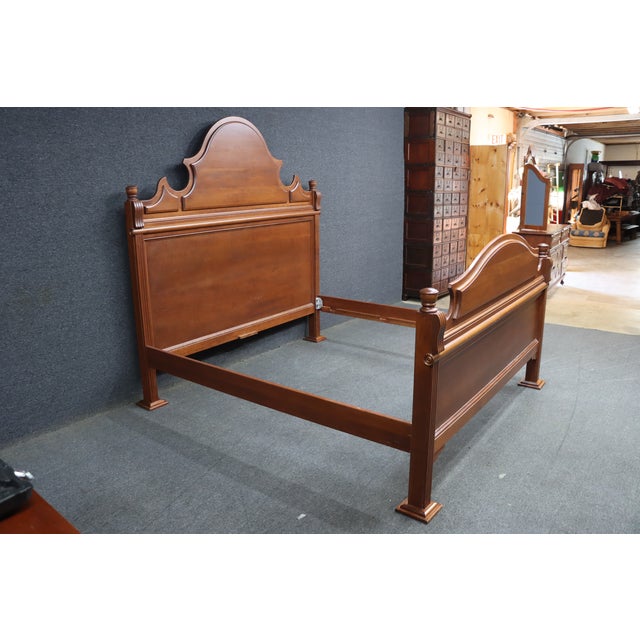 Dutch Designs Cherry Wood King Bed, Traditional Federal Style Bed Frame For Sale - Image 13 of 18