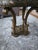 Mid 20th Century Vintage Hollywood Regency MCM Brass-Gilded Eglomise Glass Top Accent Table For Sale - Image 5 of 6