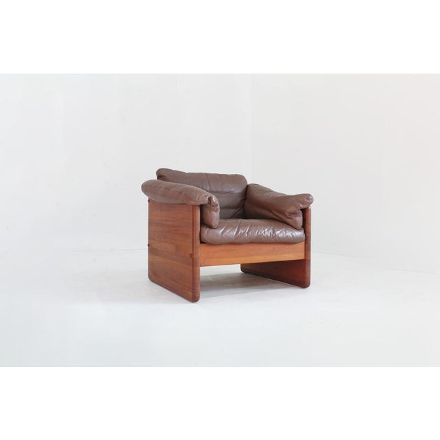 Brown Vintage Danish Armchair in Teak by Mikael Laursen, 1960s For Sale - Image 8 of 9