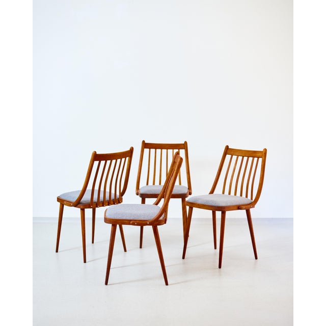 Wood Wooden Chairs by Gabriel Frigyes, 1970s, Set of 4 For Sale - Image 7 of 7