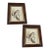 1970s One Owl Painting in Wooden Frames, Signed by Artist For Sale
