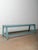 Rustic Vintage Blue Painted Rustic Farmhouse Wooden Bench For Sale - Image 3 of 5