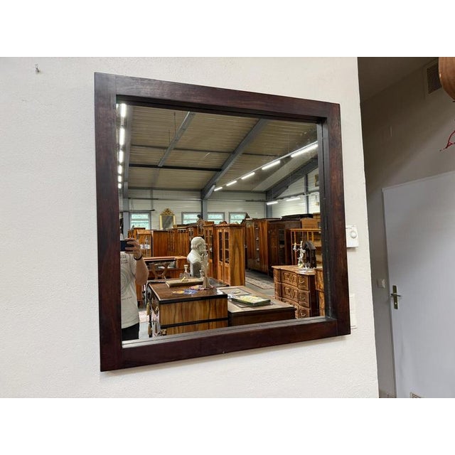 Antique Wall Mirror in Beechwood, 1970s For Sale - Image 11 of 11