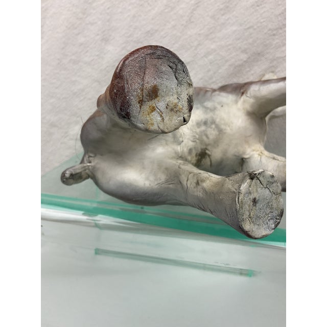 Leather Clad Bulldog Figure. 2 of 2 For Sale In Raleigh - Image 6 of 7