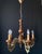 1960s Antique Wood and Brass Chandelier, 1960s For Sale - Image 5 of 11