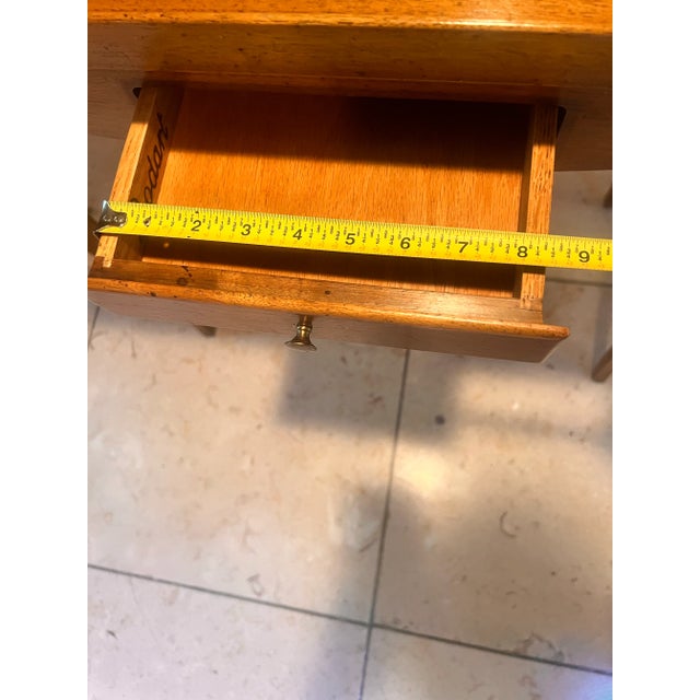 Mid-Century Modern Vintage Bodart Parquetry Console Table With Drawers – French Provincial Style For Sale - Image 3 of 12