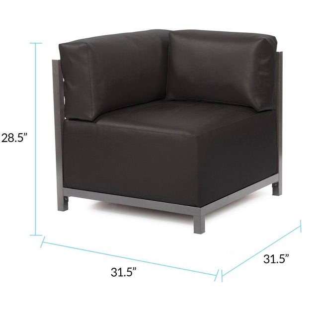 Textile Axis Corner Chair Atlantis Black Titanium Frame For Sale - Image 7 of 7