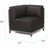 Textile Axis Corner Chair Atlantis Black Titanium Frame For Sale - Image 7 of 7