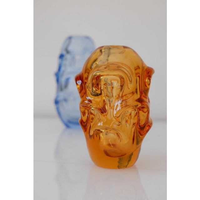 Orange Crystal Vase by Börne Augustsson for Åseda For Sale - Image 15 of 17
