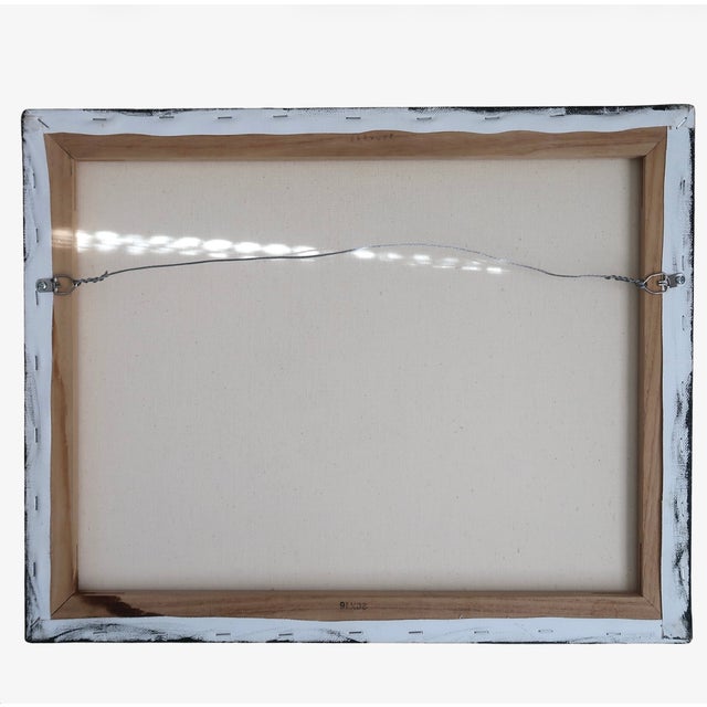 Mid 20th Century Landscape Oil Painting by William Rabon of Autumn Field With Trees and Blue Sky For Sale - Image 15 of 15