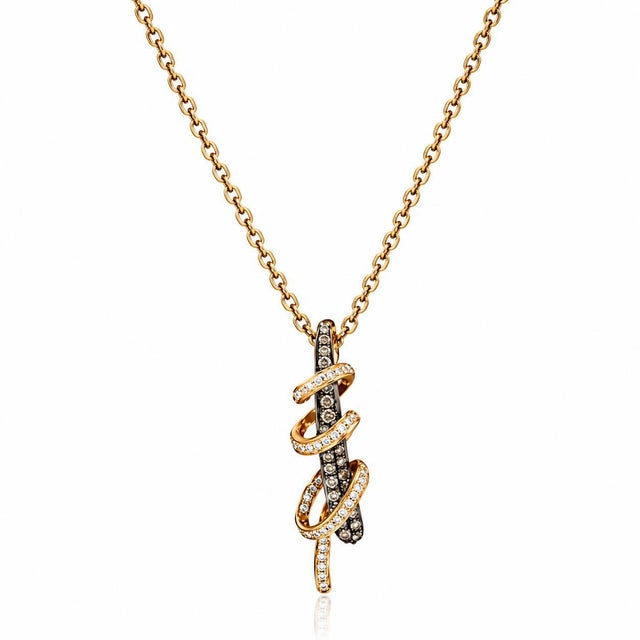 Contemporary Levian Rose Gold Diamond Pendant For Sale - Image 3 of 3