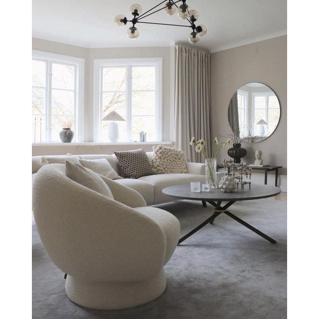 Not Yet Made - Made To Order Edda Coffee Table with Light Concrete Top and Light Oak Legs by Eberhart Furniture For Sale - Image 5 of 6