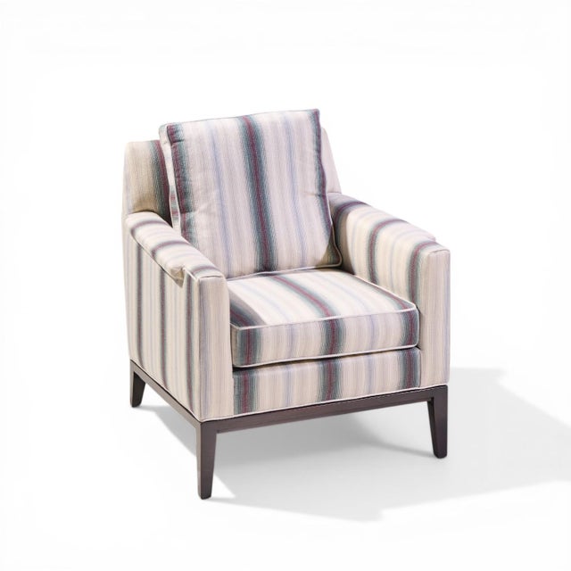 Edward Wormley for Dunbar Mid Century Mahogany Lounge Chairs - Pair For Sale - Image 12 of 12