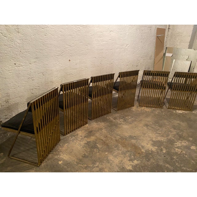 Metal Vintage Italian Chairs, 1970, Set of 6 For Sale - Image 7 of 16