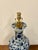 Contemporary Currey & Co Porcelain Blue & White Floral Lamp For Sale - Image 3 of 5