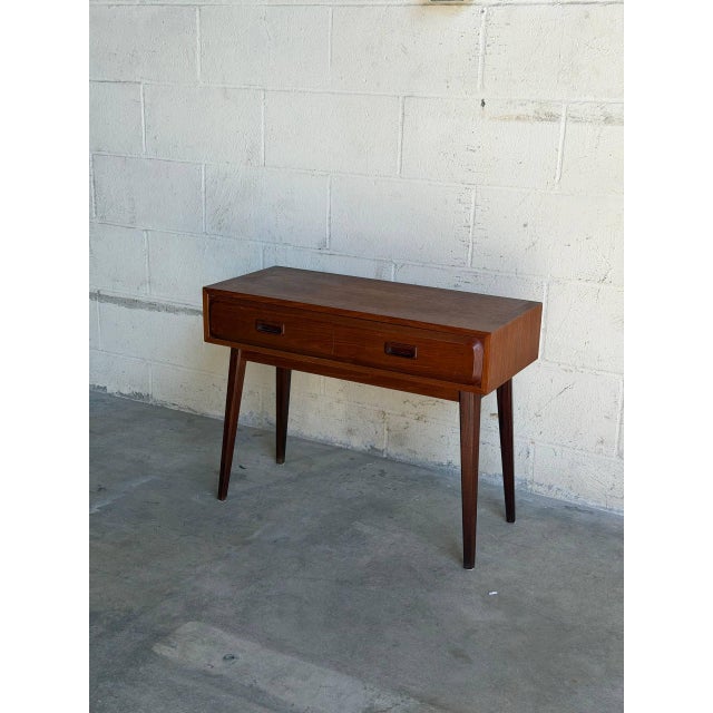 AB Glas and Trä Vintage Swedish Teak Console Table by Glas & Trä Scandinavian Modern Side Table For Sale - Image 4 of 10