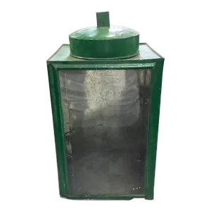 Mid 20th Century Green Biscuit Tin From Indonesia
