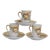 Austria W Porcelain Set of 3 Coffee Espresso Cups and Saucers For Sale
