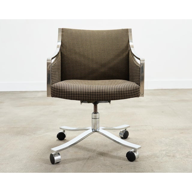 Mid-Century Modern Bert England Office Swivel Steel Desk Armchair for Stow Davis For Sale - Image 3 of 18